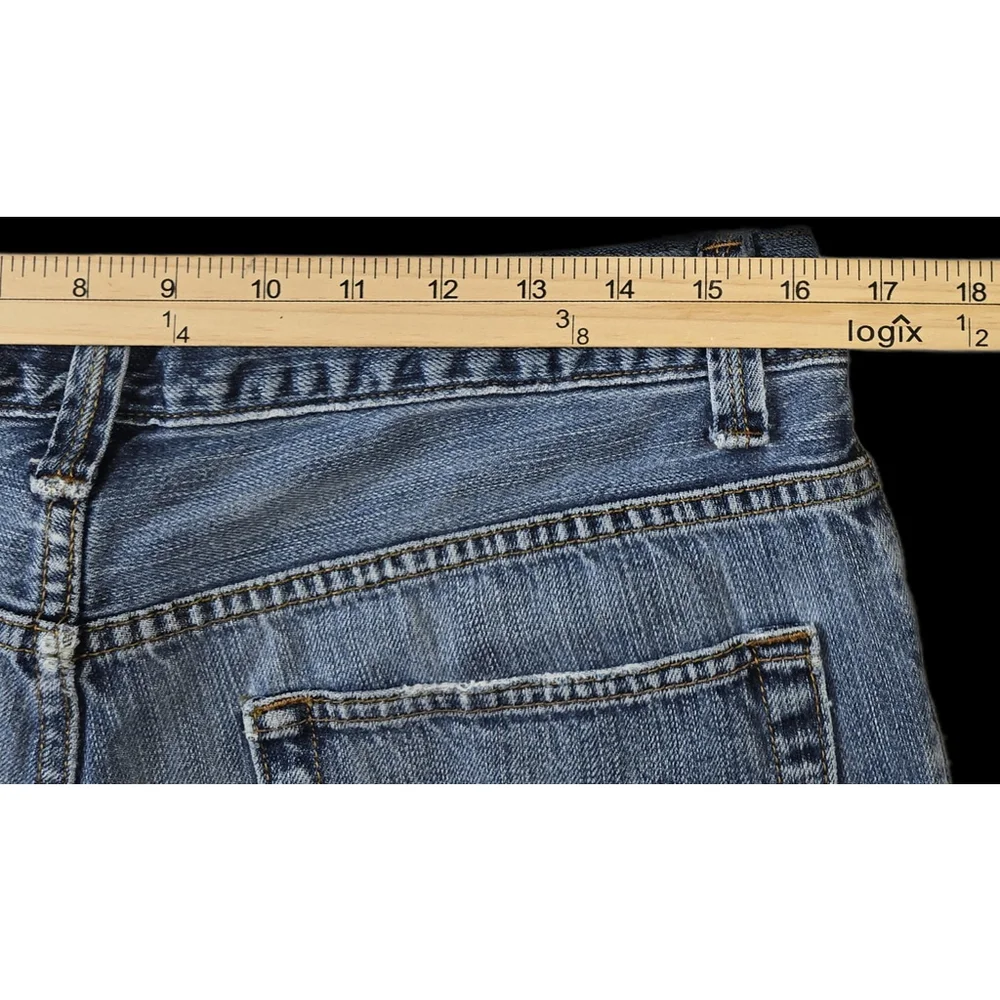 American Rag Low Rise Bootcut Jeans 33x30 Blue Y2K Denim Distressed As Is